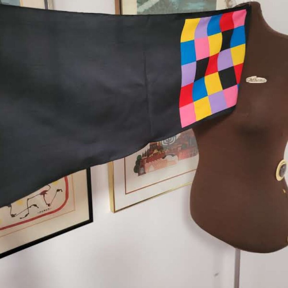 Vintage Rectangular 80's Scarf - image 1